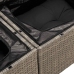 Set de muebles de jardín 6 pzas y cojines ratán sintético gris