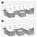 Set de sofás de jardín y cojines 8 piezas ratán sintético beige