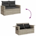 Set de sofás de jardín 8 pzas y cojines ratán sintético gris
