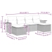 Set de muebles de jardín 6 pzas y cojines ratán sintético gris