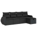Set de muebles de jardín 5 pzas y cojines ratán sintético negro