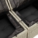 Set de sofás de jardín 6 pzas y cojines ratán sintético gris