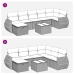 Set de sofás de jardín y cojines 8 piezas ratán sintético beige