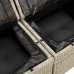 Set de sofás de jardín 6 pzas y cojines ratán sintético gris