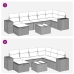 Set de sofás de jardín y cojines 8 piezas ratán sintético beige