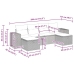 Set de muebles de jardín 6 pzas y cojines ratán sintético gris