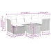 Set sofás de jardín 7 piezas y cojines ratán sintético beige