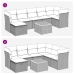 Set de sofás de jardín y cojines 8 piezas ratán sintético beige