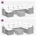 Set de sofás de jardín y cojines 8 piezas ratán sintético beige