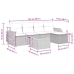 Set de muebles de jardín 6 pzas y cojines ratán sintético gris