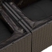 Set de muebles de jardín 5 pzas y cojines ratán sintético negro