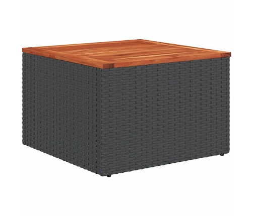 Set de sofás de jardín y cojines 8 piezas ratán sintético negro