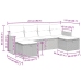 Set de muebles de jardín 6 pzas y cojines ratán sintético gris