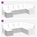 Set sofás de jardín 7 piezas y cojines ratán sintético beige