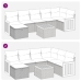 Set de sofás de jardín y cojines 8 piezas ratán sintético beige