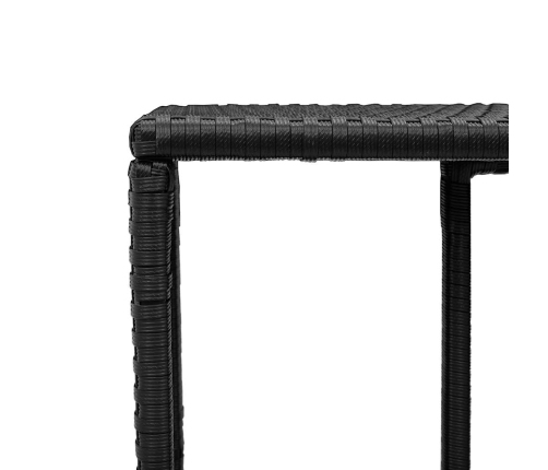 Set de sofás de jardín y cojines 10 pzas ratán sintético negro