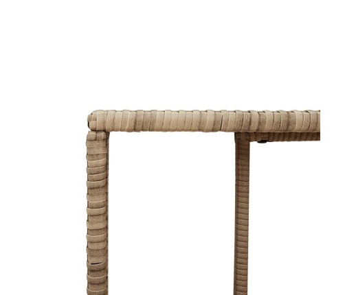 Juego de sofás jardín con cojines beige 10 pzas ratán sintético