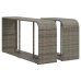 Set de sofás de jardín 11 pzas y cojines ratán sintético gris