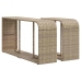 Set de sofás de jardín 11pzas con cojines ratán sintético beige