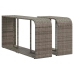 Set de sofás de jardín 11 pzas y cojines ratán sintético gris
