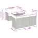 Set de muebles de jardín 6 pzas y cojines ratán sintético gris