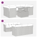 Set sofás de jardín 7 piezas y cojines ratán sintético beige