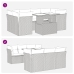 Set de sofás de jardín y cojines 8 piezas ratán sintético beige