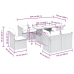 Set muebles jardín 9 pzas y cojines ratán sintético gris claro
