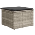 Set muebles jardín 9 pzas y cojines ratán sintético gris claro