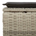 Set muebles jardín 9 pzas y cojines ratán sintético gris claro