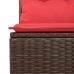 Set de sofás de jardín 11 pzas cojines ratán sintético marrón