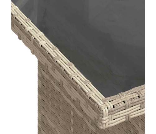 Set de sofás de jardín 8 pzas y cojines ratán sintético gris