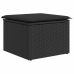 Set de sofás de jardín y cojines 8 piezas ratán sintético negro