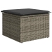 Set de muebles de jardín 6 pzas y cojines ratán sintético gris