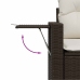 Set comedor de jardín 5 piezas y cojines ratán sintético marrón