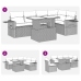 Set de muebles de jardín 6 pzas y cojines ratán sintético gris