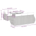 Set de muebles de jardín 6 pzas y cojines ratán sintético gris