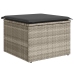 Set muebles jardín 9 pzas y cojines ratán sintético gris claro