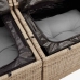 Set de sofás de jardín 11pzas con cojines ratán sintético beige