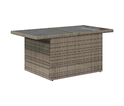 Set de muebles de jardín 6 pzas y cojines ratán sintético gris