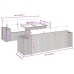 Set sofás de jardín 7 piezas y cojines ratán sintético beige