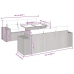 Set sofás de jardín 7 piezas y cojines ratán sintético beige