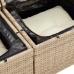 Set de sofás de jardín y cojines 8 piezas ratán sintético beige