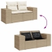 Set de sofás de jardín y cojines 8 piezas ratán sintético beige
