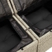 Set muebles jardín 9 pzas y cojines ratán sintético gris claro