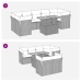 Set de sofás de jardín y cojines 8 piezas ratán sintético beige