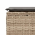 Set sofás de jardín 7 piezas y cojines ratán sintético beige