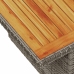 Set de sofás de jardín 7 pzas con cojines ratán sintético gris