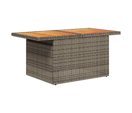 Set de sofás de jardín y cojines 8 piezas ratán sintético gris