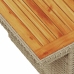 Set de sofás de jardín con cojines 9 pzas ratán sintético beige